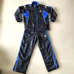 【adidas 】ウインドブレーカー 上下 130 ※難あり サッカー練習用