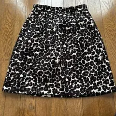 【新品未使用品】INDIVI レオパード柄ジャガードスカート