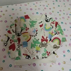H&M クリスマス柄 長袖カットソー