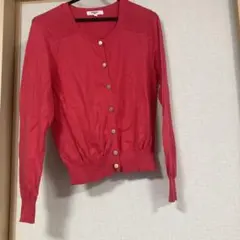 NATURAL BEAUTY BASIC ビビットピンクカーディガン