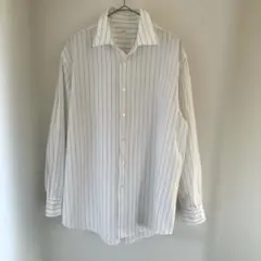 【極美品】LOEFF ロエフ ストライプ レギュラーカラーシャツ 日本製サイズ2