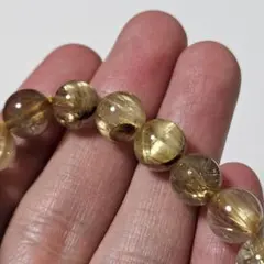ゴールドルチルクォーツ ブレスレット｜高透明｜太針入り｜天然石
