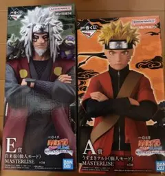 ナルト一番くじA賞ナルト、E賞自来也フィギュアセット