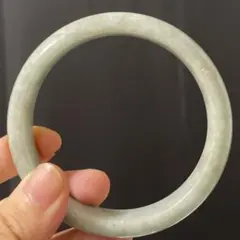 美品　ミャンマー産ブルー翡翠　バングル
