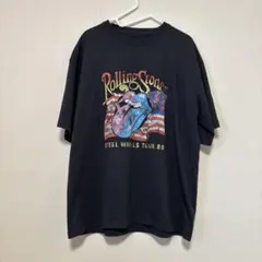 ローリングストーンズ　プリント ブラックT リラックスサイズ