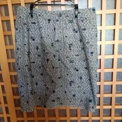 チチカカ花柄刺繍タイトスカート グレーL