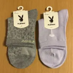 【新品タグ付】PLAYBOY レディース ソックス 2点セット 23-25㎝のサムネイル