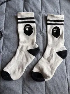 A BATHING APE ロゴ ソックス 靴下のサムネイル