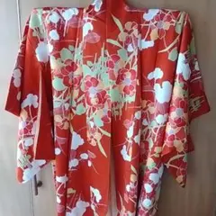 小紋お仕立て＊華やかオレンジ色系