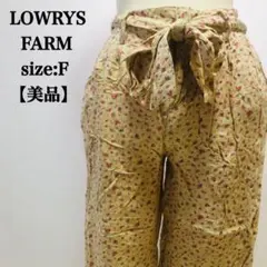 【美品】 ローリーズファーム ウエストリボン付 イージーパンツ 花柄 大人可愛い