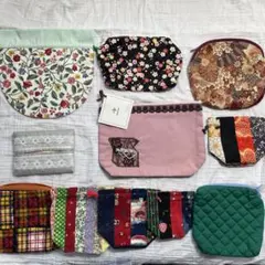 未使用　ハンドメイド　ポーチ　小物入れ　巾着　ケース　まとめ売り　和柄　花柄