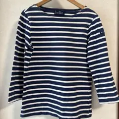 Le minor★ボーダーカットソー 七分袖 ネイビー