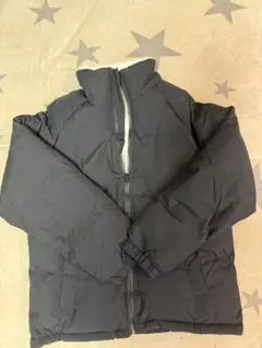 黒いダウンジャケット フリース内側