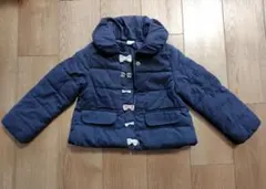 プティマイン 中綿リボンジャケット 110 ネイビー