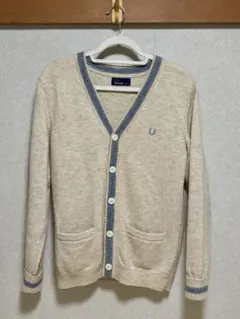 【※美品】フレッドペリー 厚手カーディガン ニット アイボリー 長袖