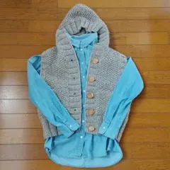 最終価格ニットベスト&シャツセット