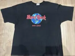 【USA製】90s ハードロックカフェ サンファン 地球ロゴ Tシャツ XL