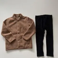 無印良品　フリースジャケット＆あったか綿　リブレギンス　110cm