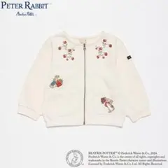【新品タグ付き】petit main ピーターラビットカーディガン　90cm