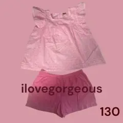ilovegorgeous フリル袖トップスとショートパンツ セット　130