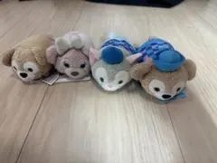 ダッフィーシェリーメイ・ジェラトーニ・ぬいぐるみセット　ツムツム　香港ディズニー
