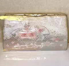 【美品】和装用バッグ 扇面文様 クラッチバッグ　結婚式　成人式　着物　花