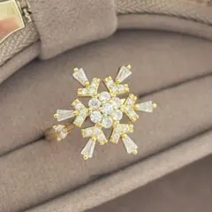 ストレス解消　雪の結晶デザイン スピナーリング