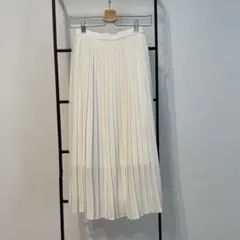 UNIQLO プリーツロングスカートS ホワイト