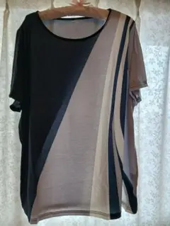 ★最終値下げ★新品★大きいサイズ★ストライプ柄 半袖チュニック
