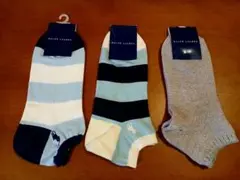 未使用 ポロラルフローレン レディース アンクルソックス　 22〜24㎝ 3足