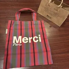新品タグ付き Merci トートバック ミニサイズ 紙袋付きのサムネイル
