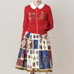 【新品未使用】Our courageエンブロイダリーカーディガンとミディスカート