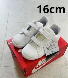 Nike ホワイト ベロクロシューズ 16cm コートロイヤル
