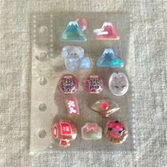 ボンボンドロップシール 富士山 縁起物 お正月 おすそ分け