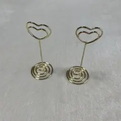 ハート型席札スタンド 2個セット　受付　結婚式　ウェディング　インテリア