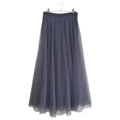 fifth フィフス チュールロングスカート グレー ウエストゴム