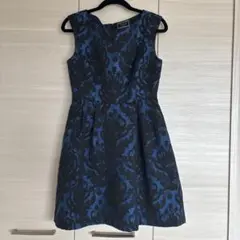 Diagram 青ドレス　花柄 ノースリーブドレス