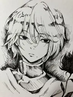 手描きイラスト ペン画 オリジナル 創作