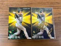 プロ野球チップス2023柳田悠岐スターカード　金箔サイン＆通常カード