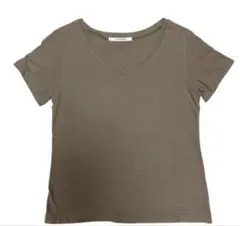 UNRELISH アンレリッシュ Vネック Tシャツ 半袖 ブラウン 茶 Mのサムネイル