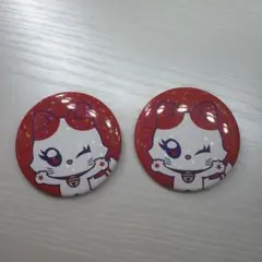 缶バッジ 2個セット 猫 キャラクター 石井蘭