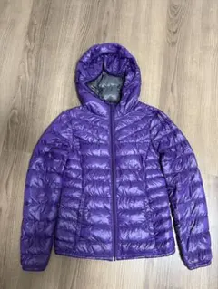old UNIQLOパープル フード付き ダウンジャケットS