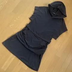 LIMI ドレープポケット付チュニックワンピース　ロングTシャツ　ヨウジヤマモトのサムネイル