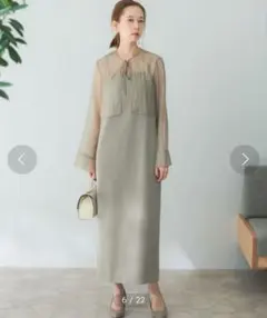 URBAN RESEARCH ROSSO WOMEN シアーブラウス付きドレス