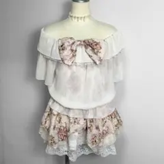 axes femme オフショルダー フリルブラウス フェアリーコア 姫ギャルのサムネイル