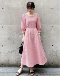 ロペピクニック ボンヌママン ワンピース コラボ ギンガムチェックMサイズ36