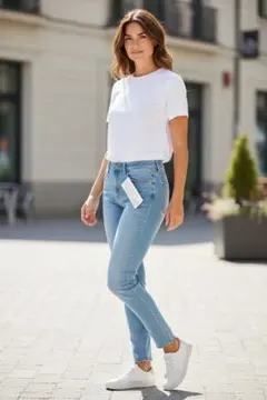 【新品】AMERICAN HOLIC スキニーデニム ライトブルー