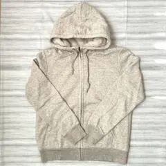 UNIQLO ユニクロ オートミール フード付きジップアップパーカー L