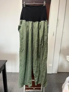 マタニティパンツ M オリーブグリーン ブラック