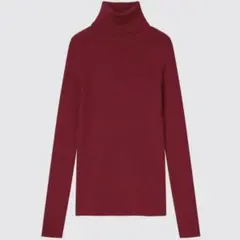 エクストラファインメリノウール リブタートルネックセーター長袖